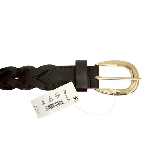 MADEWELL Braided Belt in Dark Carob M-L - Picture 10 of 14